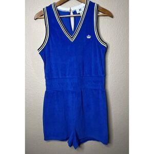 Juicy Couture Terry Cloth Sleeveless Romper Shorts Medium‎ Blue